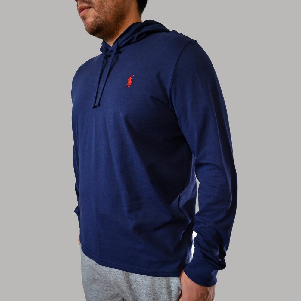 Polo Ralph Lauren Lightweight Hoodie Tee T-Shirt Navy
